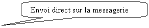 Rectangle  coins arrondis: Envoi direct sur la messagerie 
